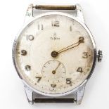 A vintage gents Tudor wristwatch, denisteel Denison case for Rolex,