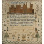 A 19th century needlework sampler by Mary Davies, Aged 14 Years, 183(?),