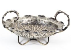 A Victorian silver plated bowl in the manner of Dr Christopher Dresser by Hukin and Heath stamped