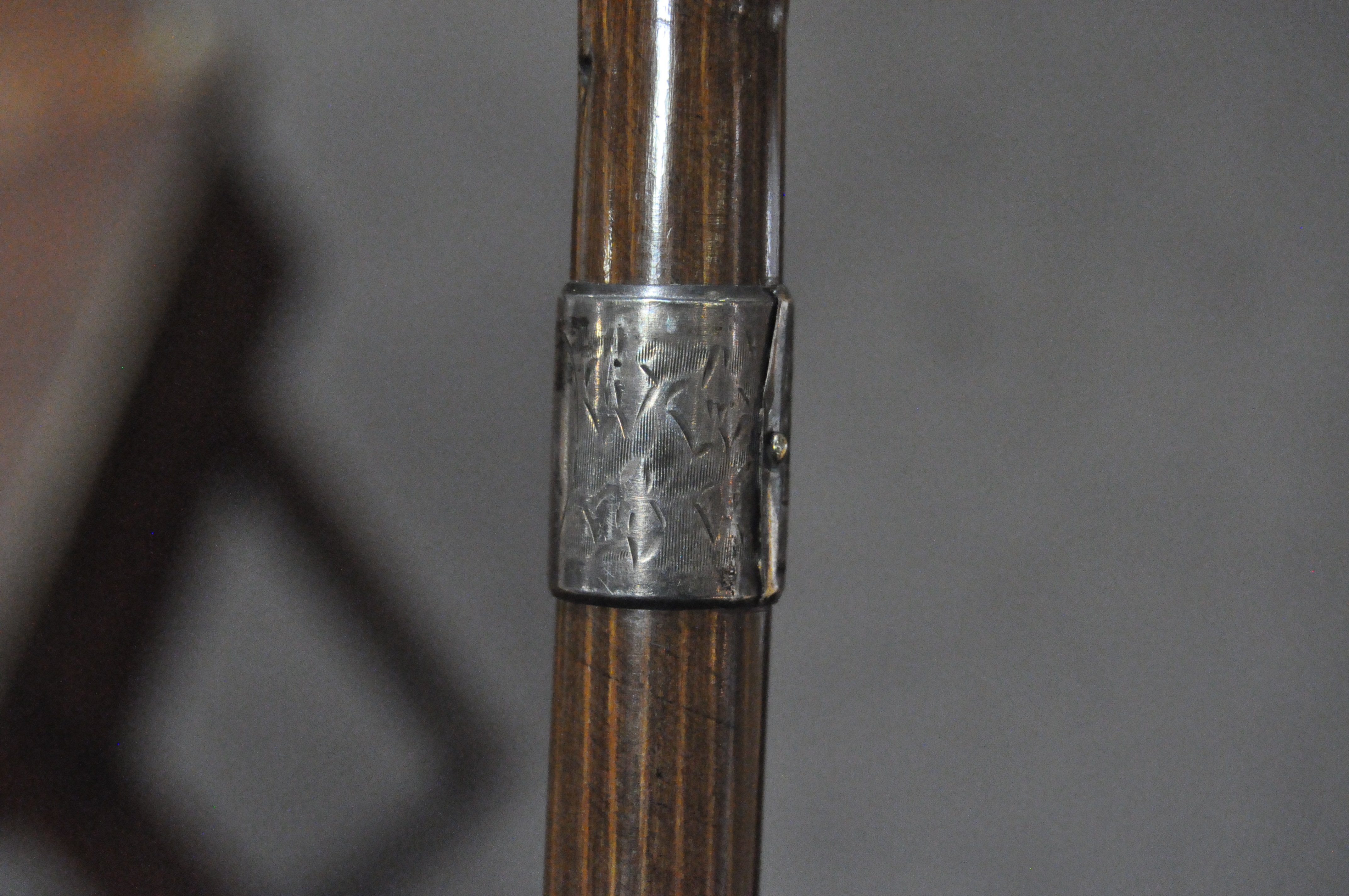 Three silver and white metal mounted walking canes, - Image 10 of 26