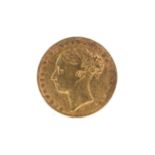 A Victorian young head gold sovereign, 1879, Sydney mint. 8.0g.