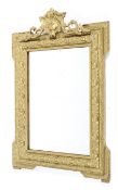 A 19th century Regence style giltwood mirror frame, with shell cresting,