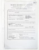 A facsimile copy of a BBC Application for an Audition by the Variety Department for the Beatles,