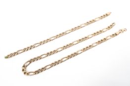 A 9ct gold fancy link chain. 6.3g.