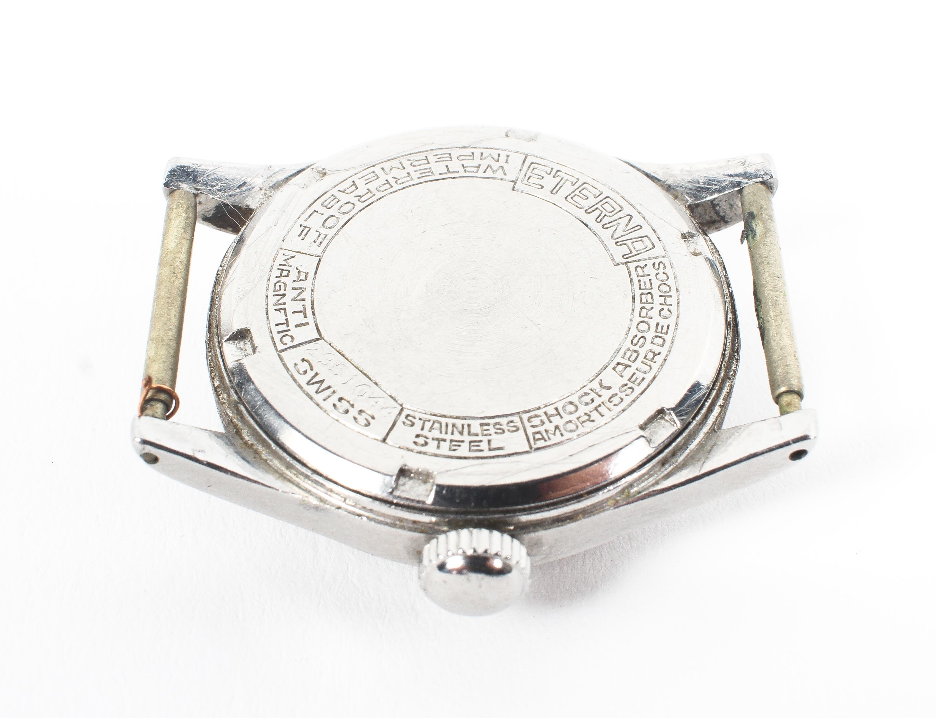 An Eterna ATP style wristwatch (no strap) 28.0mm case with champagne face and numerical markings. - Image 4 of 4
