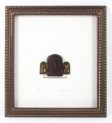 Freda Erwee, framed sculpture, mixed media, titled Ubuso, signed and dated '96 lower right,