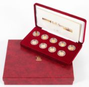 Royal Mint Definitive half-sovereign Queen Victoria-Queen Elizabeth collection set,