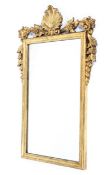 A George III style giltwood mirror frame,