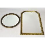 Two gilt framed mirrors, one circular, diameter 48cm,