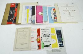 A collection of 1950s printed theatre programmes including examples for 'Getting Married',