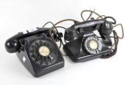 Two vintage telephones,