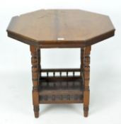 A Victorian mahogany occasional table, of octagonal form, with turned uprights,