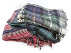 A group of three blankets,