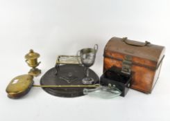 Assorted metalware, to include a copper box by C.Deane, London