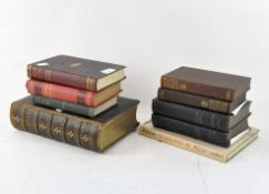 A selection of vintage books, including 'Shakespere Knight',