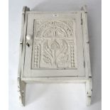 A 20th century white painted wooden wall cupboard,