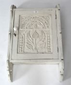 A 20th century white painted wooden wall cupboard,