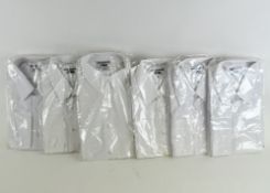 Six mens Concord by Climax white shirts, 39cm,