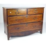 A 19th Century mahogany chest of drawers, two short drawers above two longer drawers,