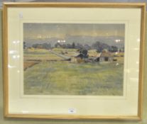 H Mallalieu, landscape and barn, watercolour, signed and dated 1963 lower right, framed,