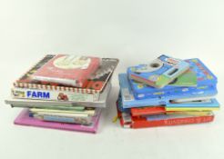 A collection of assorted modern children's books and games,