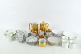 A Royal Worcester part coffee service, together with a set of Limoges cups and saucers and more