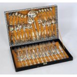 An extensive canteen of silver plated cutlery, including forks, spoons,