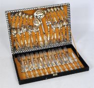 An extensive canteen of silver plated cutlery, including forks, spoons,