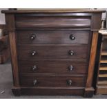 A Victorian mahogany chest of drawers,