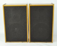 A pair of large vintage Realistic speakers, wooden cased,