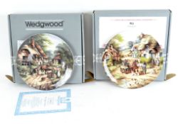 Two Wedgwood and Evesham limited edition plates, 'Early Morning Mist', 1999