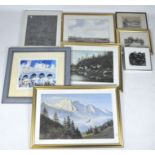 A large quantity of framed prints of various sizes and images