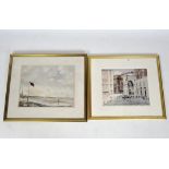 Two framed watercolours: Robin Horsley (1905-1988) 'Sightseeing in Sienna' and Dennis Page(1930-)