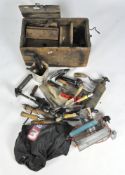 A large selection of assorted tools, to include planes, trowel and others,