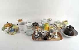 A collection of 20th Century ceramics, to include a Beswick cottage butter dish and cover,