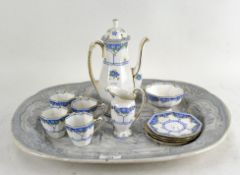 A Royal Doulton four piece coffee service, circa 1910, printed green marks,