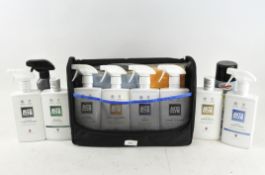 A collection of car care products,
