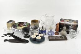 A collection of 20th Century and later glass and ceramics, including two pieces of Wedgwood,