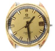 An Omega Seamaster Cosmic gents automatic wristwatch, the gilt dial with blue chapter ring,