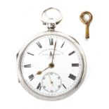 A George V silver cased open faced pocket watch by the British Watch Company,