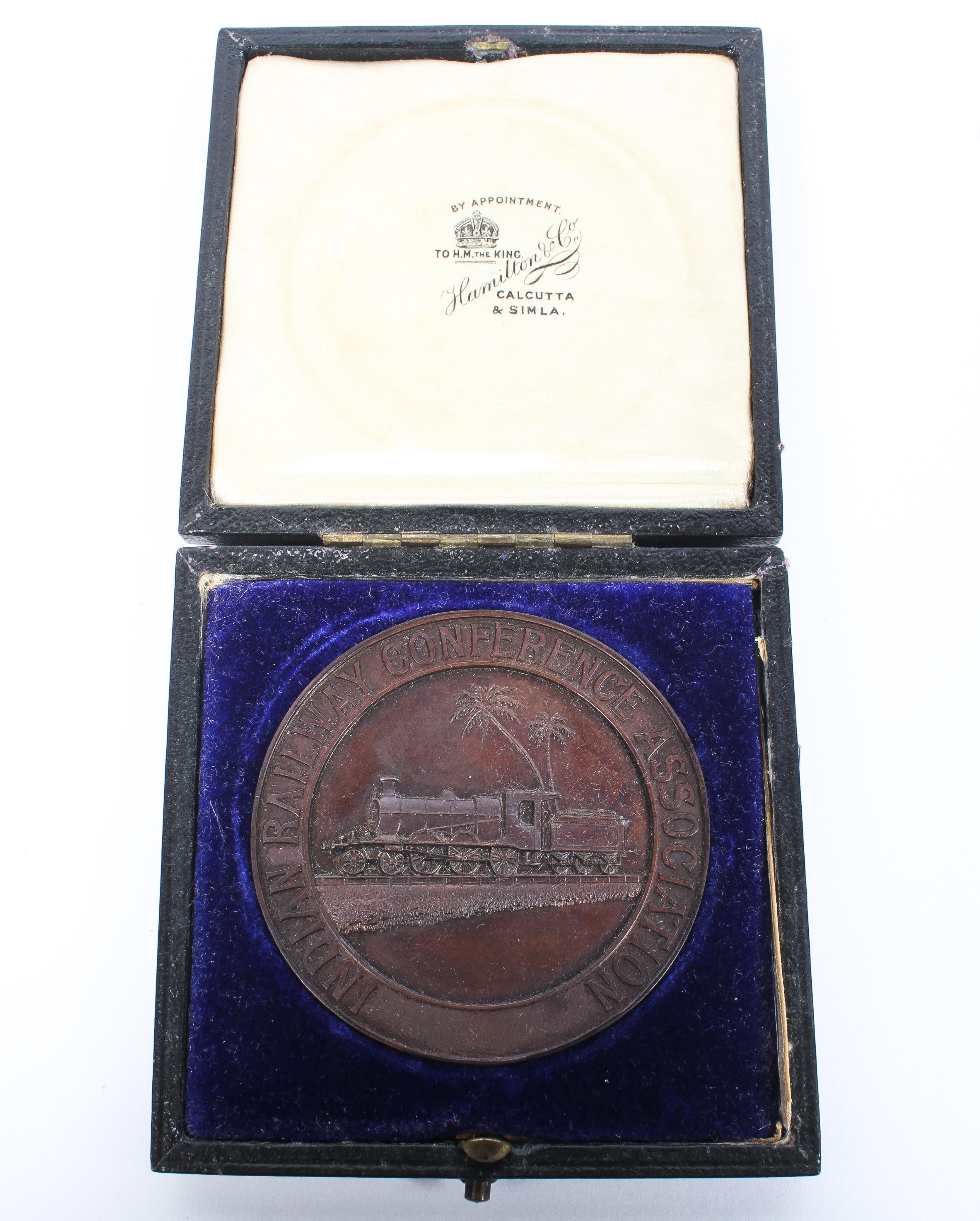 A bronze 3rd place medal struck for Indian Railway Conference Association. - Image 4 of 4