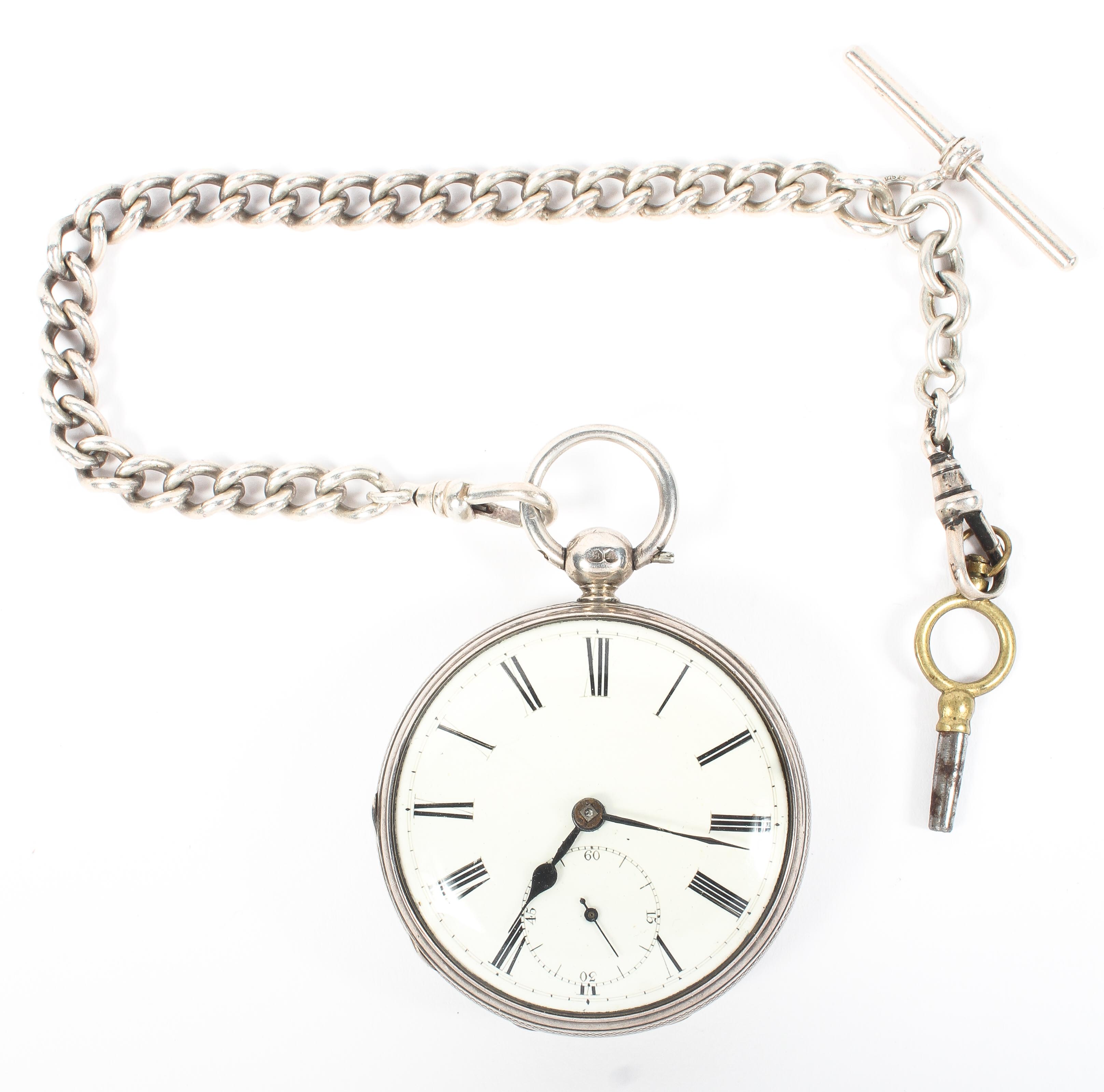 An early Victorian silver cased open face pocket watch, - Image 2 of 4