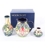 Three pieces of contemporary Moorcroft