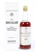 Whisky. The Macallan, 18 year old single Highland Malt Scotch whisky, distilled in 1966