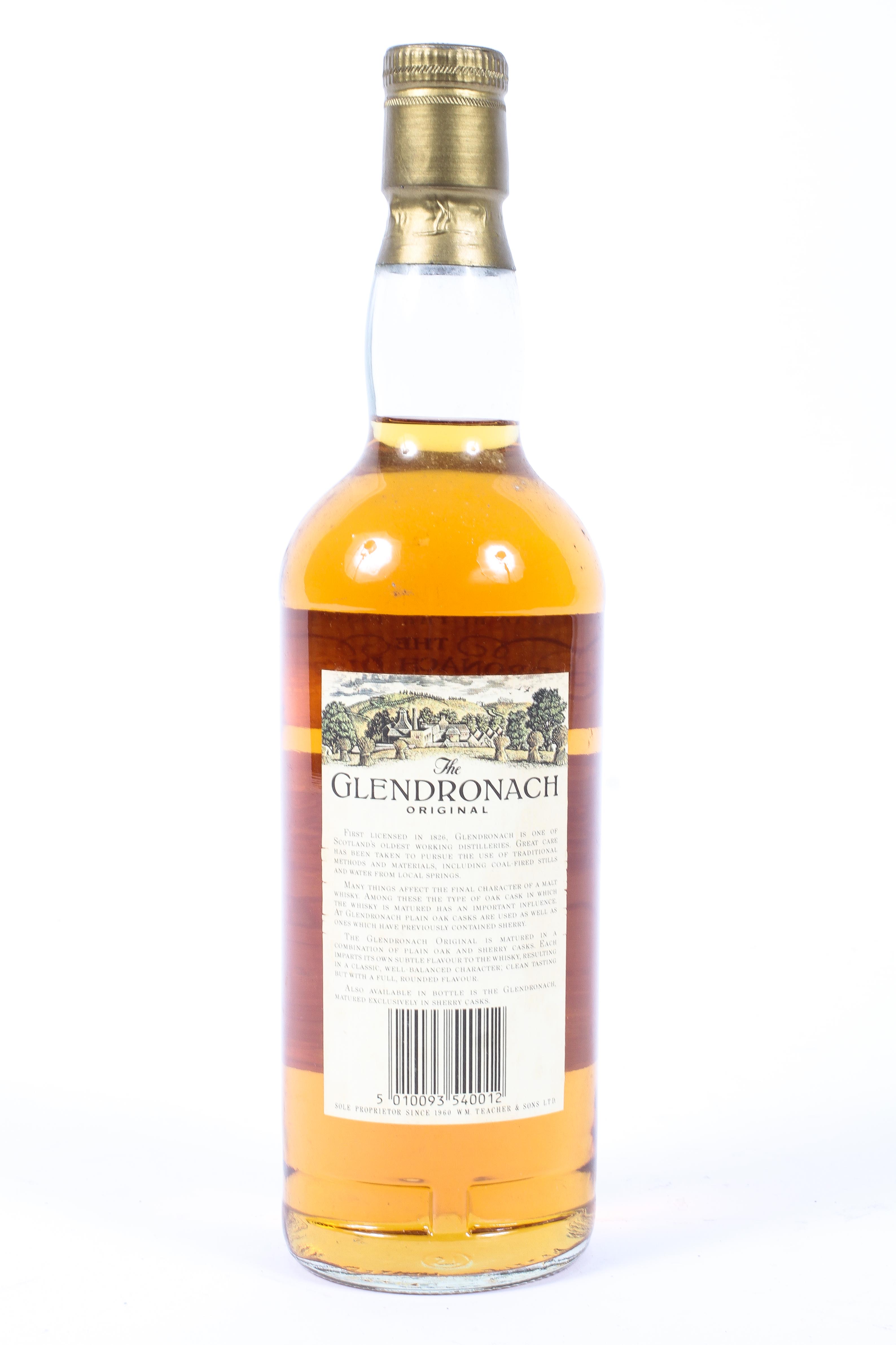 Glendronach original 12 year old pure highland malt scotch whisky, 40% vol, 75cl, - Image 2 of 2