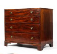 A Georgian mahogany chest of drawers, early 19th century,