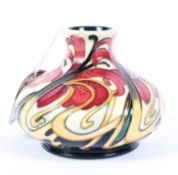 A contemporary limited edition Moorcroft vase, of squat circular form,
