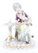 A Royal Copenhagen figure of an 18th century lady in the Meissen Marcolini style, 20th century,