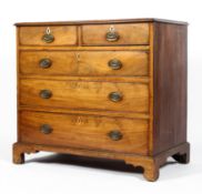 A Georgian mahogany chest of drawers, early 19th century,