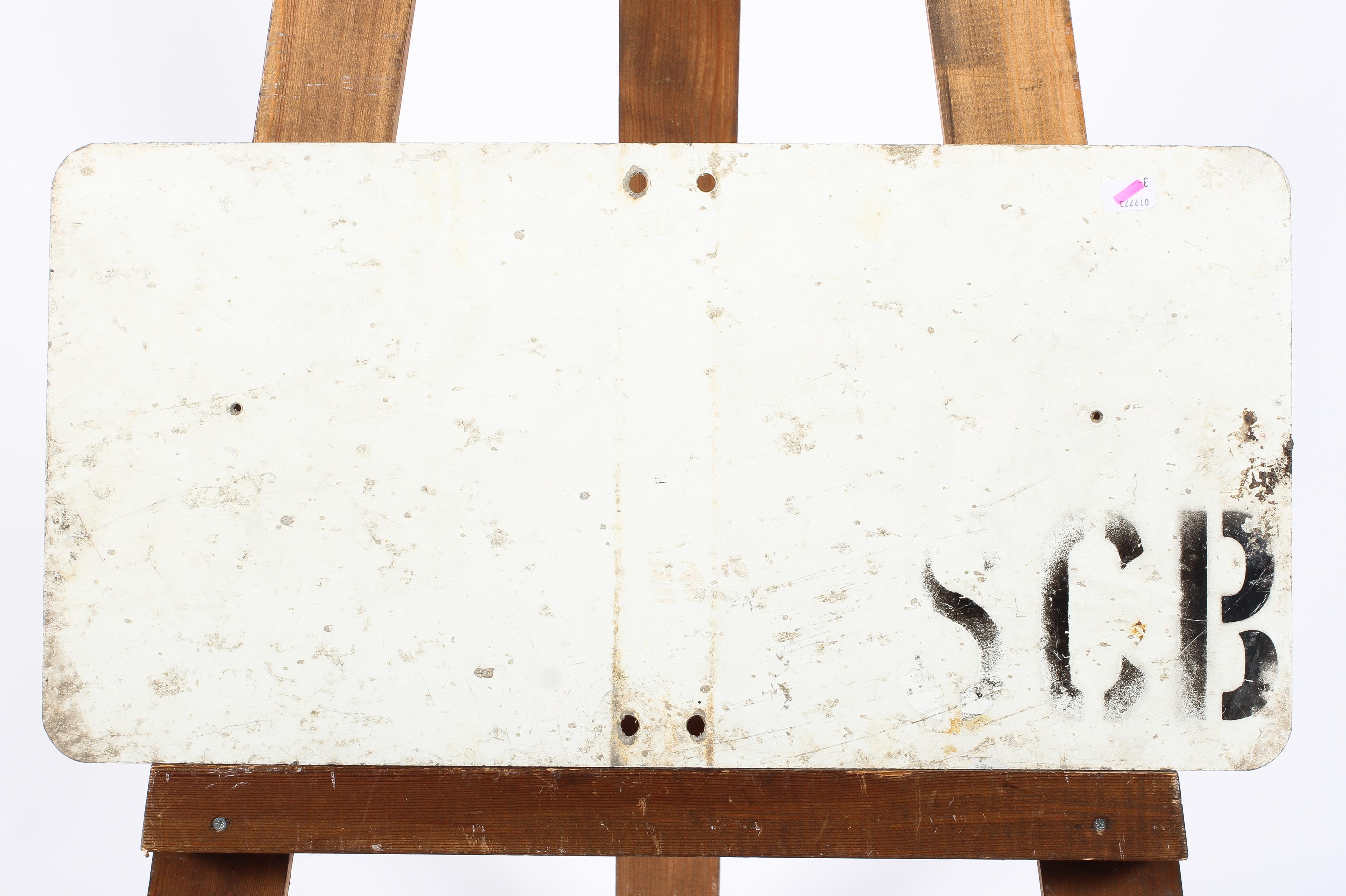 A rectangular enamel sign in red and white reading 'Foot and Mouth Disease Infected Area', - Image 2 of 2